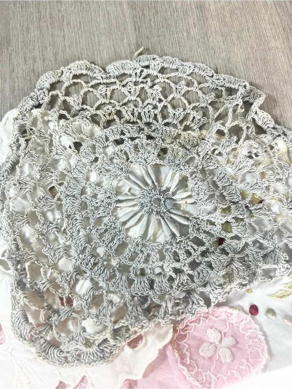 Lot of Vintage Doilies lace crochet embroidered stitched